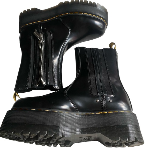 Dr. Martens 2976 Max leather platform Chelsea boots chunky lug sole goth punk 🦇 - Picture 4 of 12